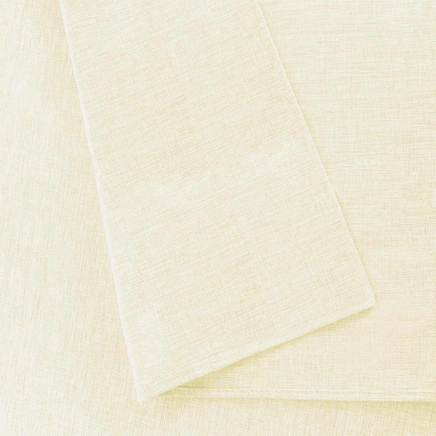 Hiasan 2 Pack Faux Linen Rectangle Tablecloth - Wrinkle and Stain Resistant Washable Table Cloth for Kitchen Dining Room Holiday Table Cover for Party Dinner, Champagne, 54 x 108 Inch