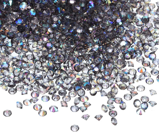 PATIKIL 14000Pcs Wedding Table Scatter Confetti Crystals 3mm Acrylic Diamonds Vase Fillers Gems for Table Centerpiece Decorations Bridal Shower Party, Navy Blue AB