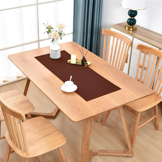 Farmhouse Chocolate Table Runner Small Short Table Runners 36 Inches Coffee Table Runner for Dresser Living Room Bedroom Holiday Party Banquet 12X36 Inch