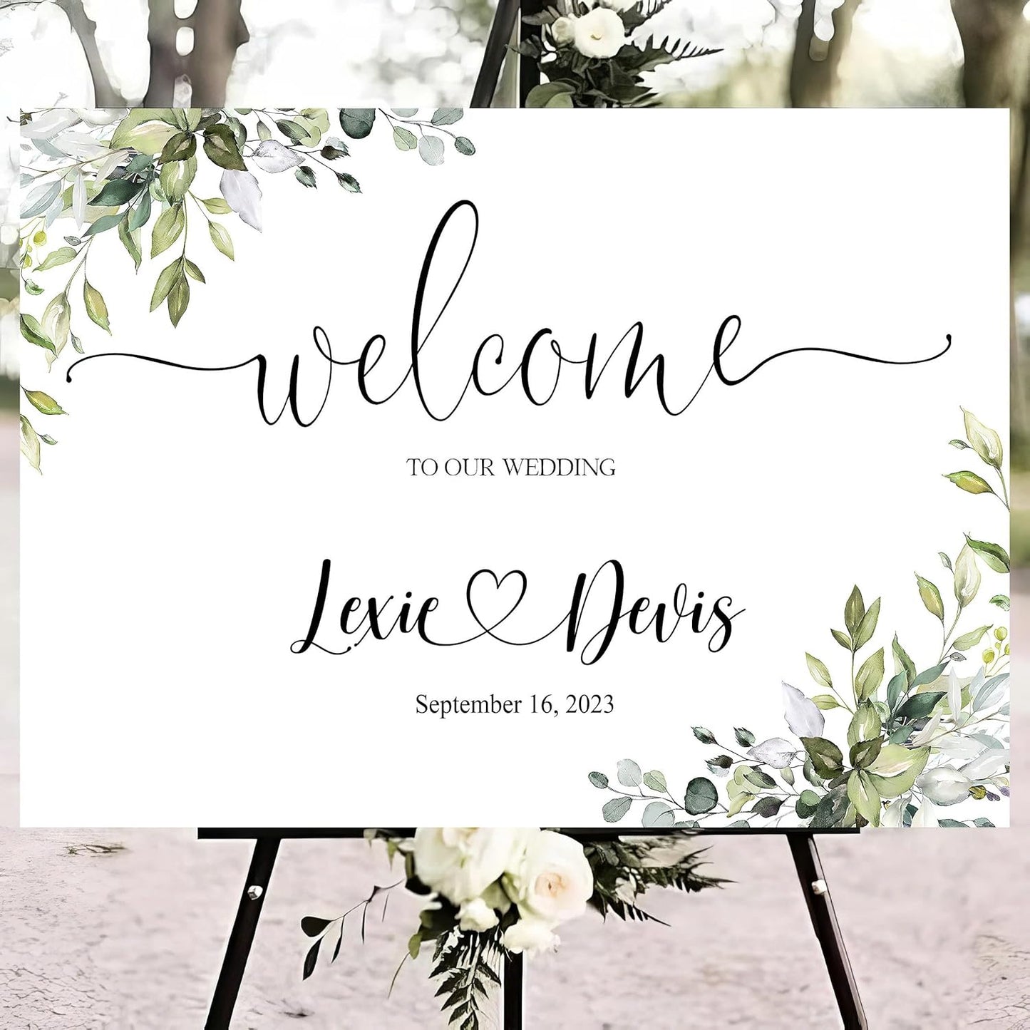 Wedding Welcome Sign, Personalized Custom Wedding Sign, Printed Wedding sign
