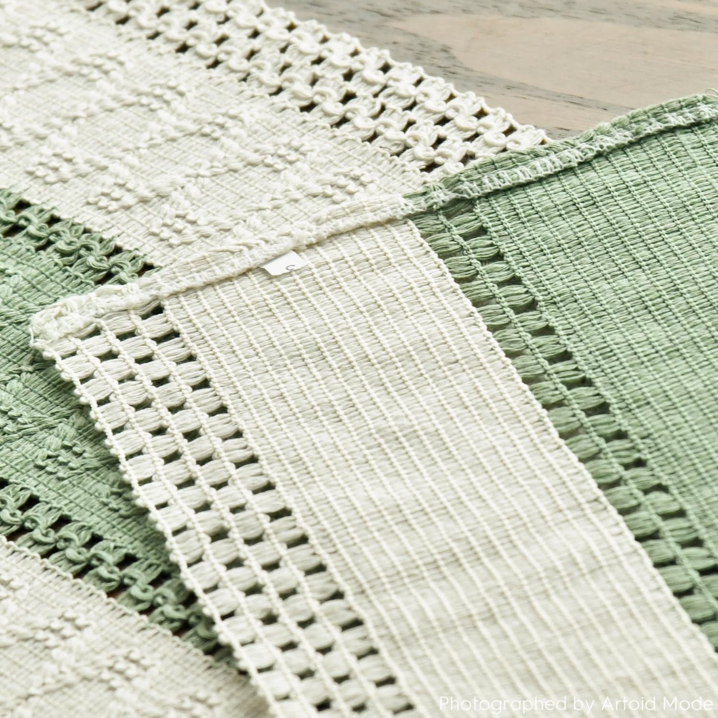 Artoid Mode Light Green Farmhouse Rustic Table Runner, Seasonal Holiday Hollow Kitchen Dining Table Decoration for Home Party Decor 12x72 Inch