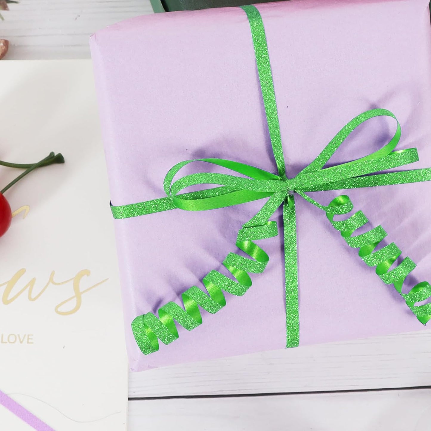 BEISHIDA 500 Yards Dark Green Glitter Ribbon Curling Crimped, Glitter Ribbon Balloon String Shiny for Gift Wrapping Ribbon for Birthday Party Festival Art Craft Decor Florist Flowers Decoration