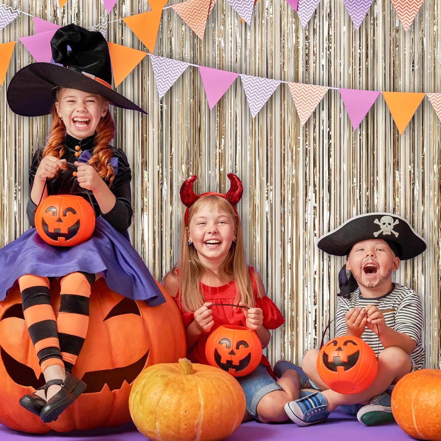 Champange Party Streamers Fringe Curtain 2Pack 3.3 x 8.3 Ft Foil Fringe Backdrop Curtains for Birthday Wedding Bridal Baby Shower Holiday Tinsel Streamers Party Decorations Door Streamer