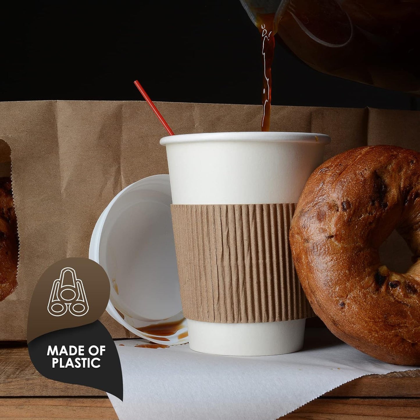 PAMI Disposable 5in Plastic Sip Stirrers/Straws, Value Pack of 1000 Stirring Sticks for Hot & Cold Drinks, Cocktail & Coffee Bar Stir Straws (Red One Size)