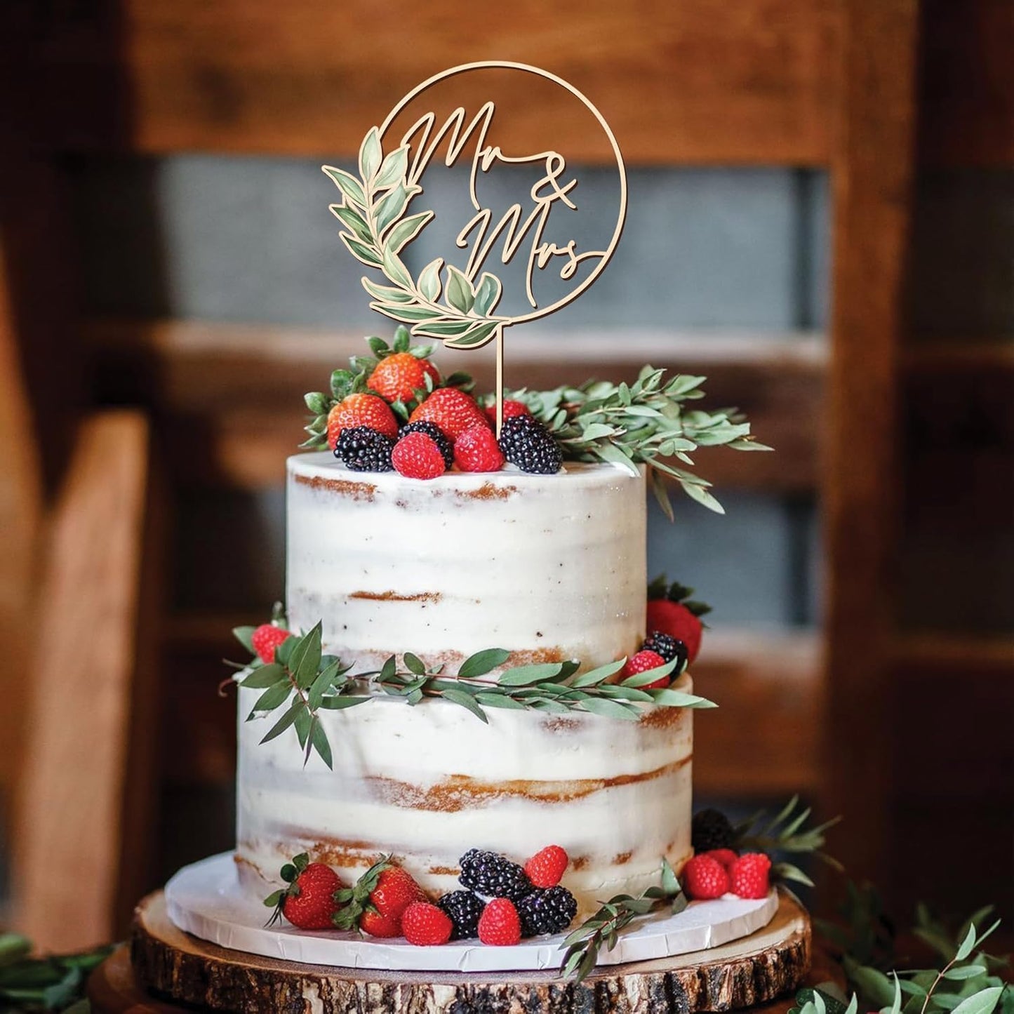 Wooden Mr and Mrs Wedding Cake Toppers, Rustic Wedding Cake Toppers Bride and Groom, Anniversary Cake Topper, Simple Cake Decoration