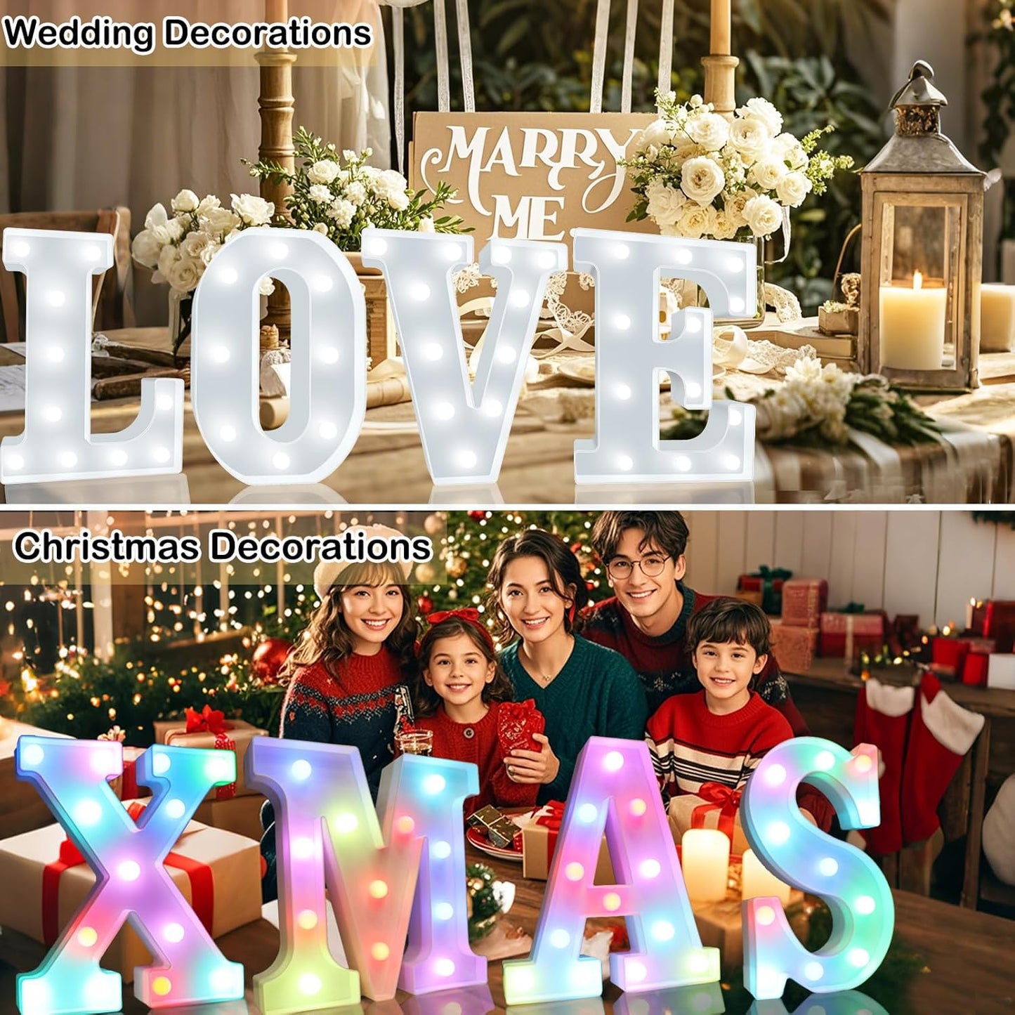 Light Up Colorful LED Marquee Letter lights, 18 Colors Changing Alphabet Letters Sign with Remote Timer for Night Light Girls Bedroom Wedding Birthday Party Lamp Christmas Home Bar Decor- Colorful M