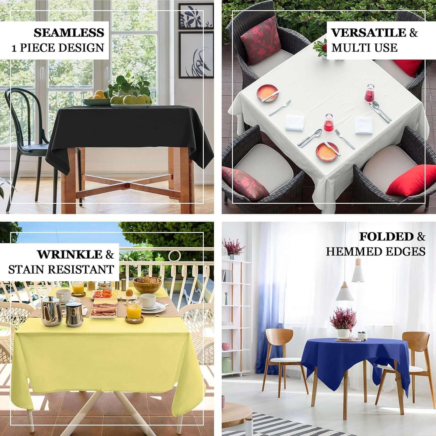 Efavormart 54x54 Dusty Rose Wholesale Linens Seamless Polyester Square Linen Tablecloth for Wedding Banquet Party Restaurant