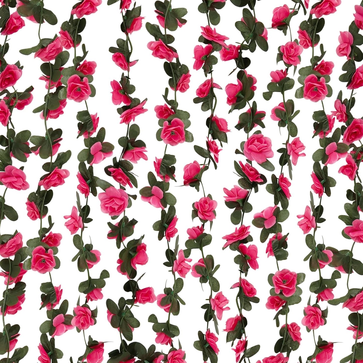 12 Pcs 99 Ft Flower Garland Rose Vines, Rose Garland for Decoration, Flower Vine for Room Table Birthday Wedding Party Garden Wall Decor