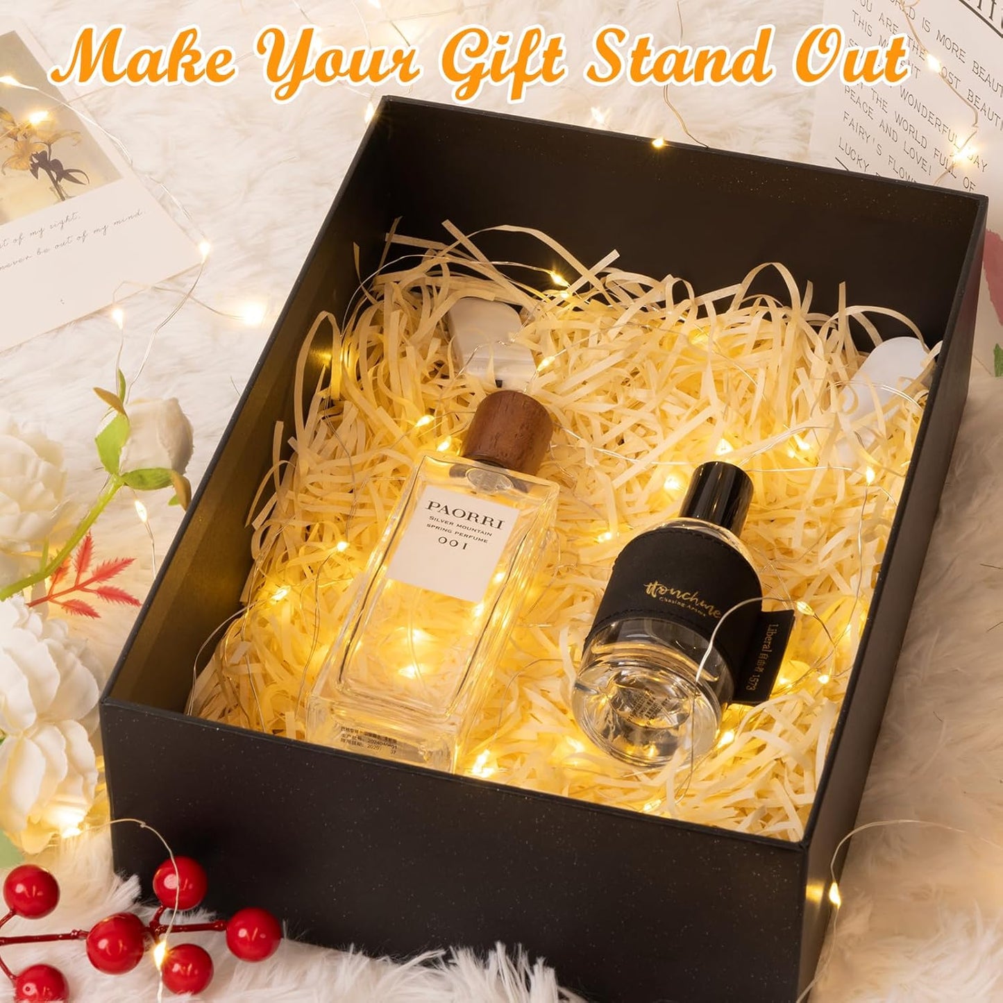 Lakumu 20 Pack Fairy Lights Battery Operated -7FT 20LED String Lights Waterproof Silver Wire Firefly Starry Moon Lights for DIY Christmas Decorations Party Wedding Centerpiece Table Decor, Warm White