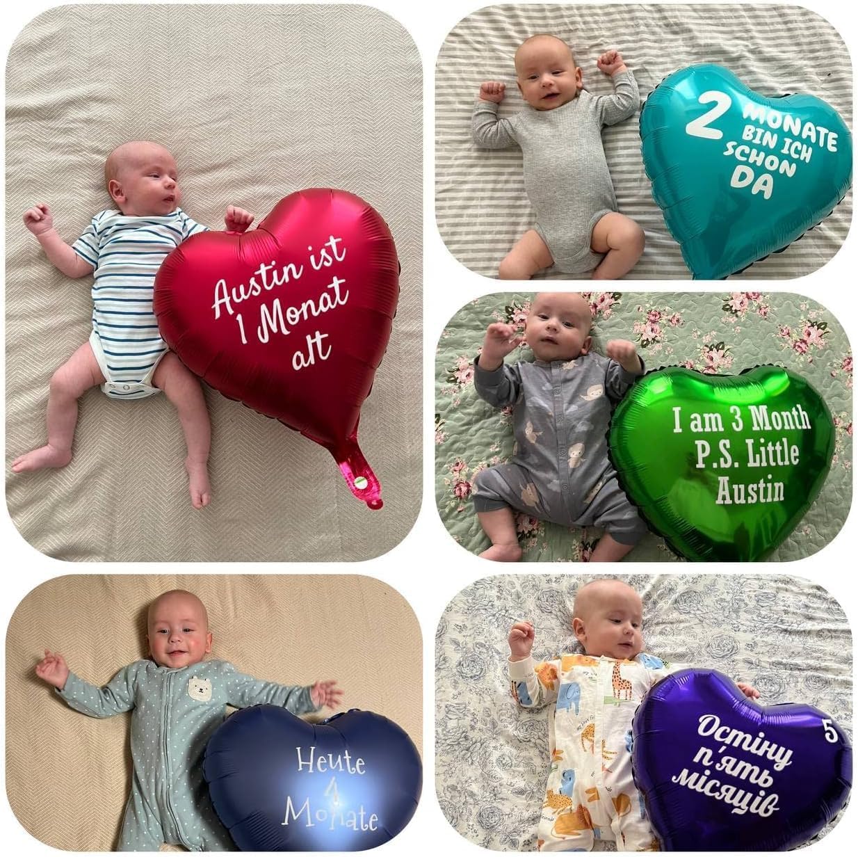 Сustom Balloons Name Personalized foil Balloon Heart 19 inch Satin and Glossy Colors Any Text Gift Idea Surprise Customizable Birthday Wedding Anniversary Party Decoration Gifts Surprise