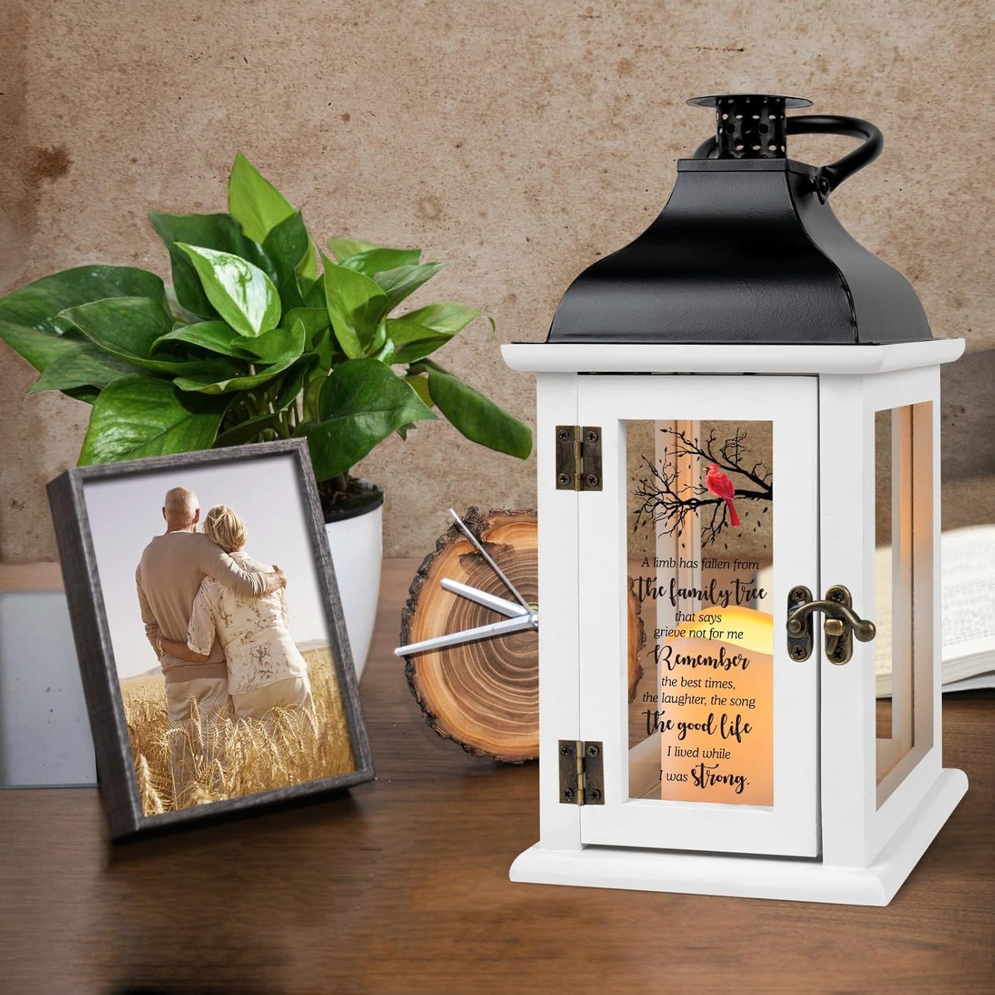Memorial Lantern - Bereavement Sympathy Gifts for Loss of Loved One - Remembrance Gifts with LED Candle and Remote