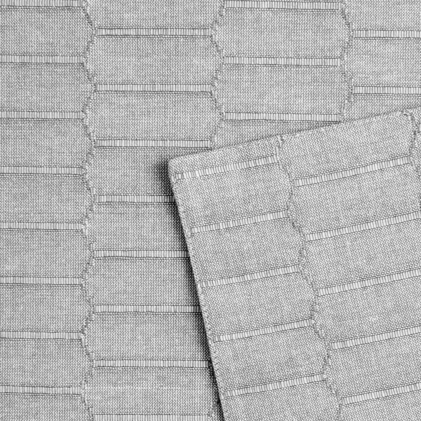 Martha Stewart Honeycomb Modern Farmhouse Reversible Table Runner, Charcoal Grey, 15"x72"