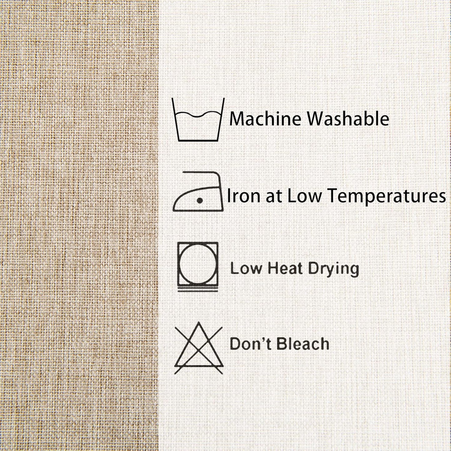 Hiasan 2 Pack Faux Linen Rectangle Tablecloth - Wrinkle and Stain Resistant Washable Table Cloth for Kitchen Dining Room Holiday Table Cover for Dinner, Beige, 60 x 140 Inch