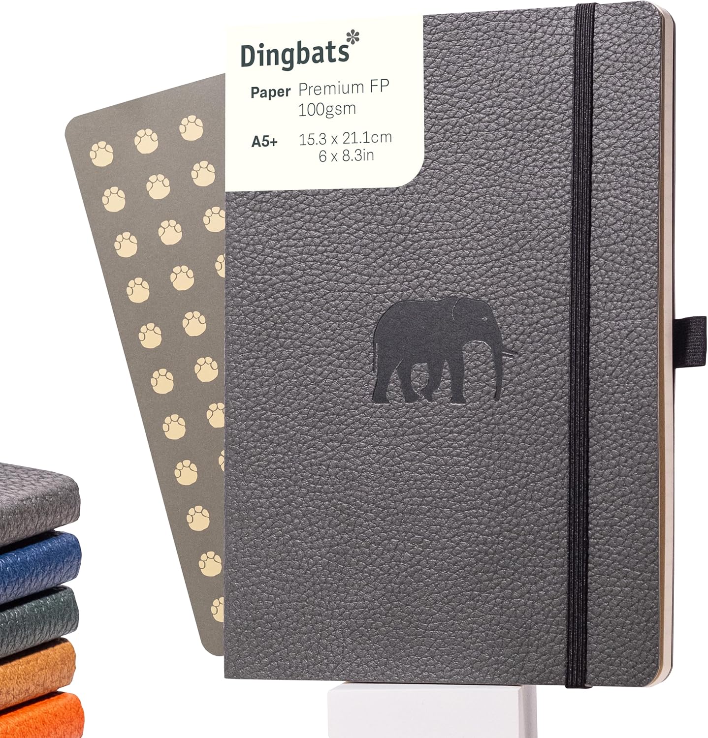 Dingbats A5 Wildlife Lined Notebook Journal - Premium Vegan Leather Softcover Executive Journal for Women & Men - Work, Note Taking, Writing & Travel