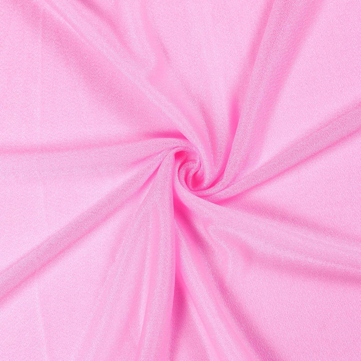 VDS Pack of 1 Panel (30 Inch X 30 Feet) Wedding Arch Draping Fabric Sheer Chiffon Fabric Drapery for Wedding Ceremony Reception Swag Backdrop Canopy Chuppah ARBO Altars Decoration (Bubblegum)