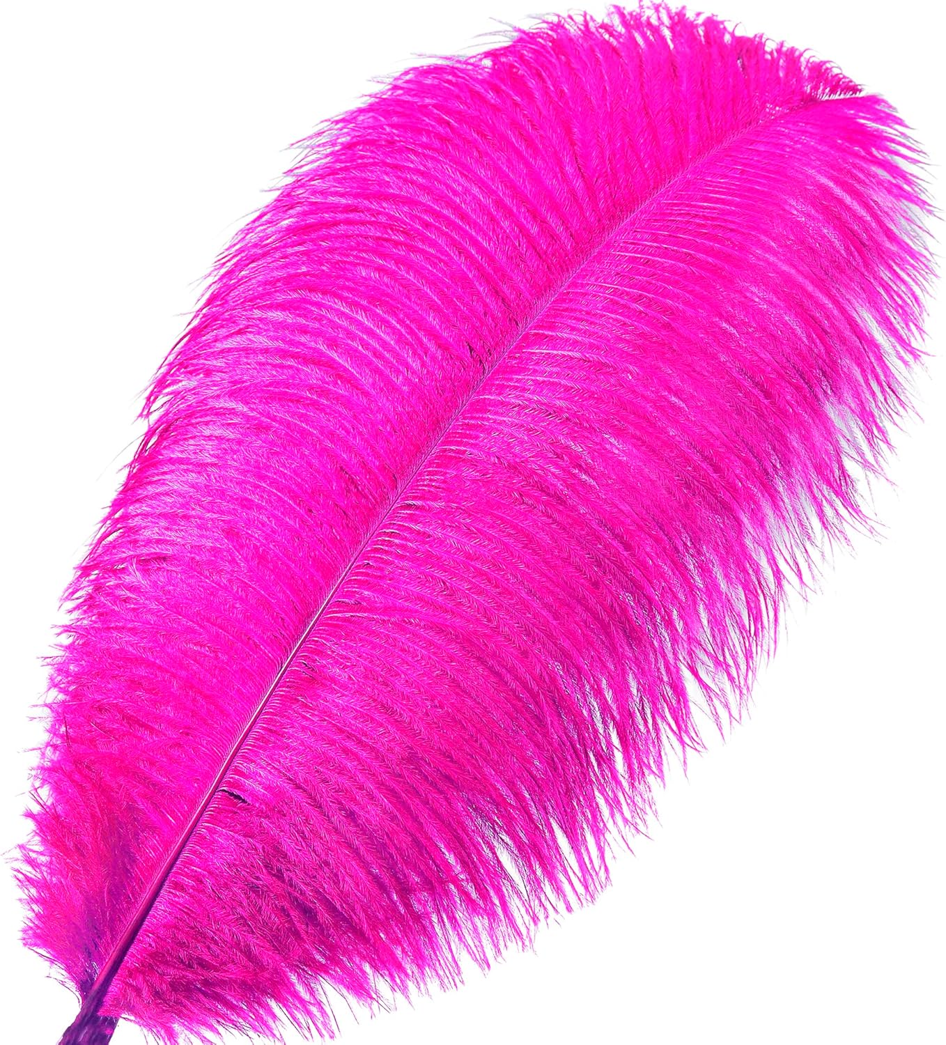 Fuchsia Large Ostrich Feathers Bulk- 16-18 inches 10pcs for Wedding Party Centerpieces,Flower Arrangement and Home Decorations (Fuchsia)
