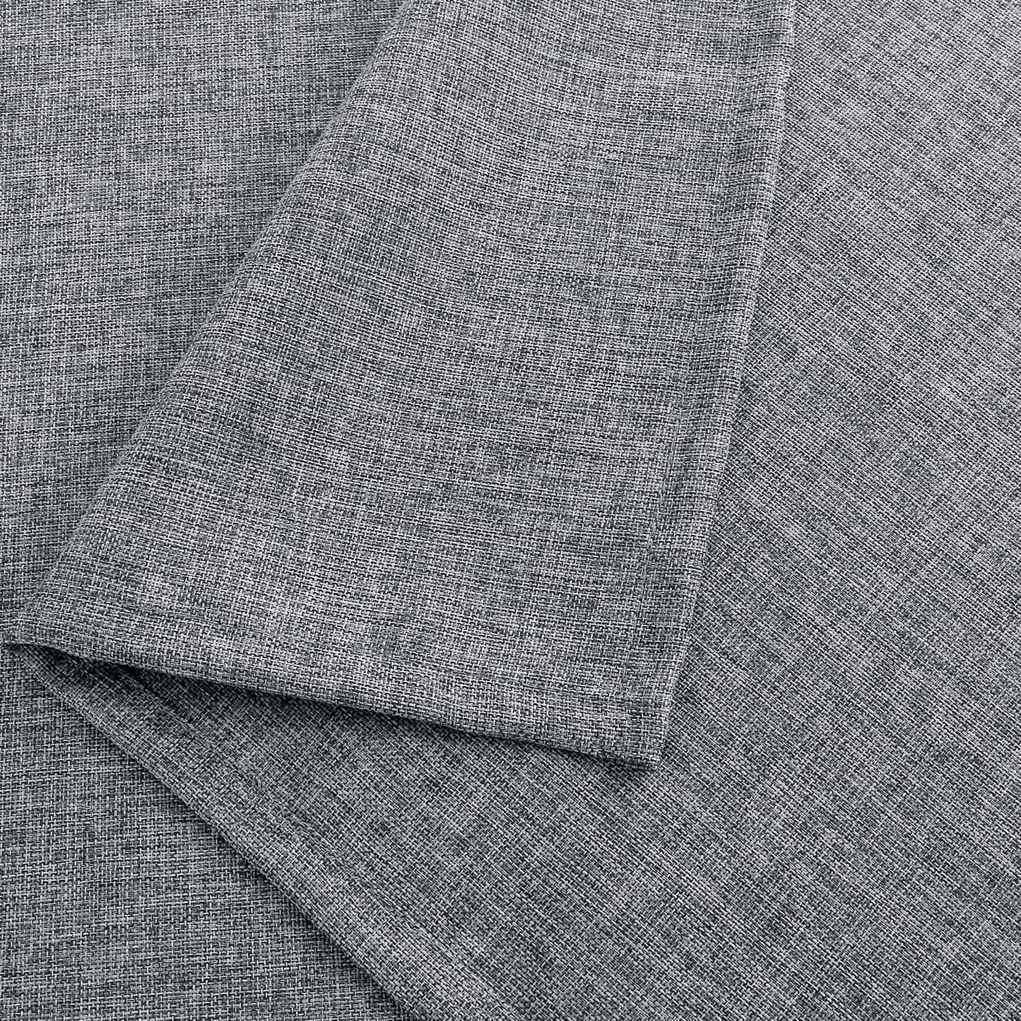 Hiasan 2 Pack Faux Linen Square Tablecloth - Wrinkle and Stain Resistant Washable Table Cloth for Kitchen Dining Room Holiday Table Cover for Party Dinner, Grey, 30 x 30 Inch