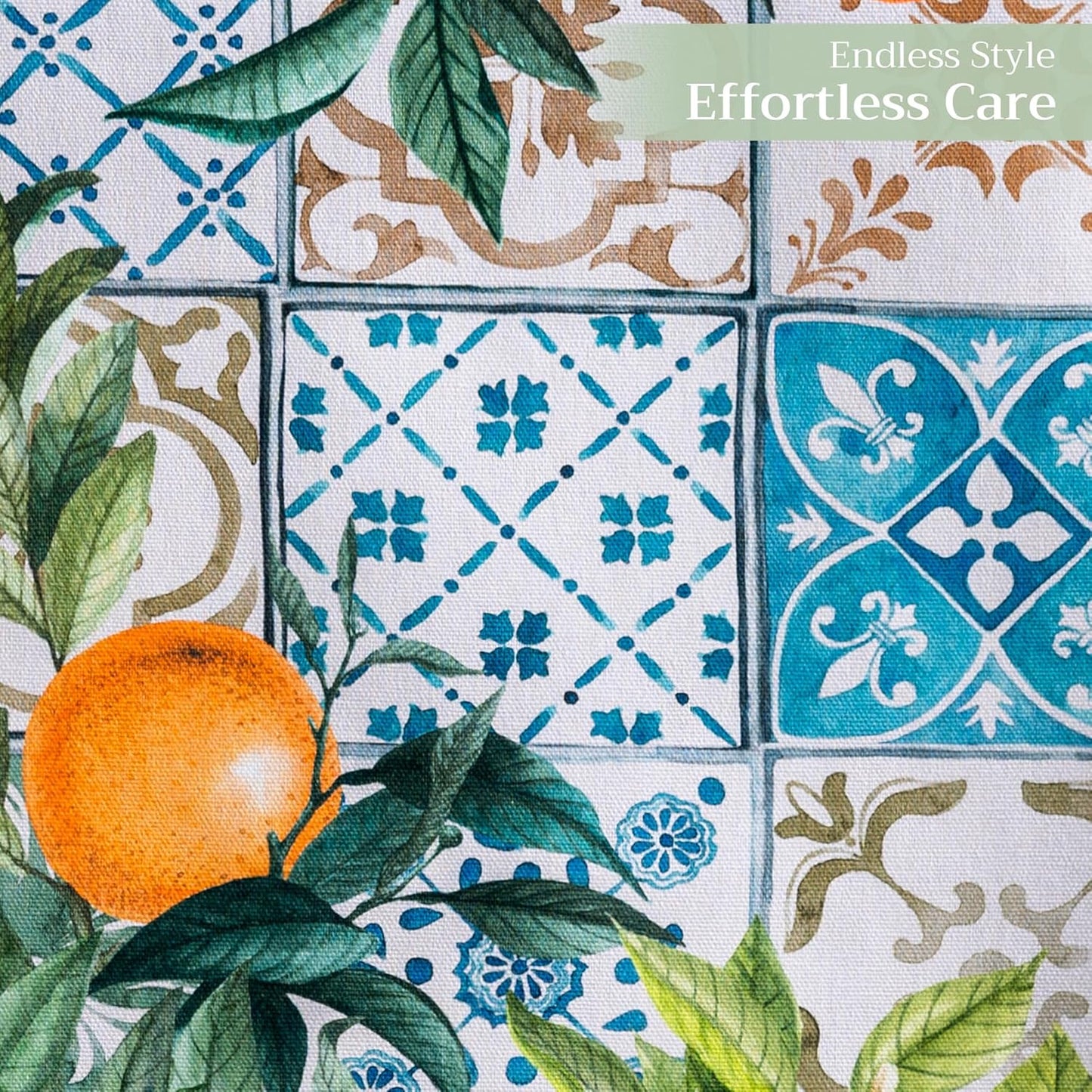 Maison d' Hermine Table Runner 100% Cotton Single Layer Table Runners 108 inches Long Decorative for Home Kitchen Dining Party Baby Shower Wedding Bridal Shower Spring Summer (Agrume, 14.50" x 108")