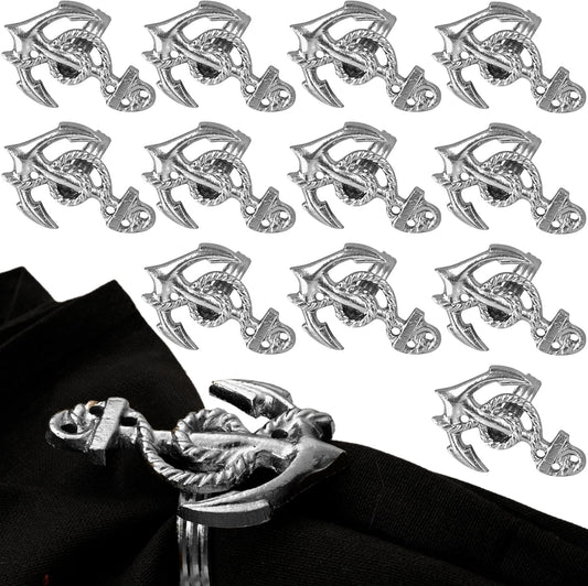 Silver Napkin Rings Set of 12 - Durable & Versatile, Elegant Metal Napkin Rings for Table Settings, Special Occasions, Easter Table Decor & Gift Giving Ideas Silver- ALPHA Living HOME