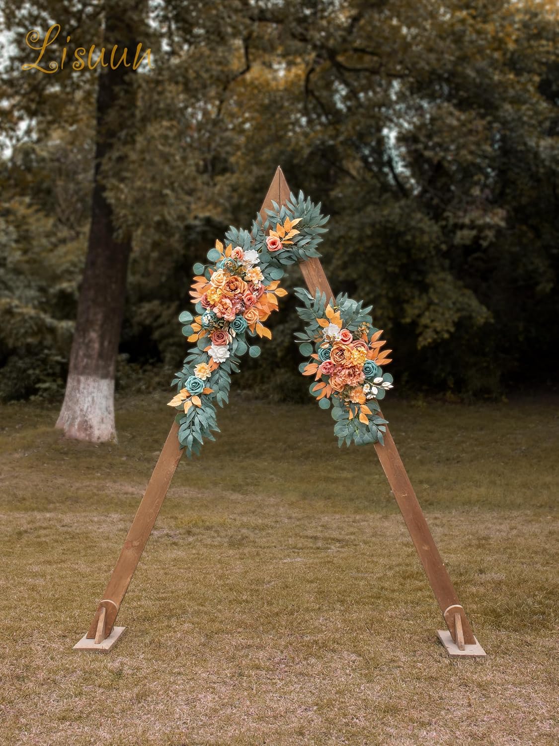 Wedding Arch Flowers, Artificial Flowers for Decoration, Large Flower Swag for Boho Styles Wedding Ceremony Floral Decor - Pack of 2