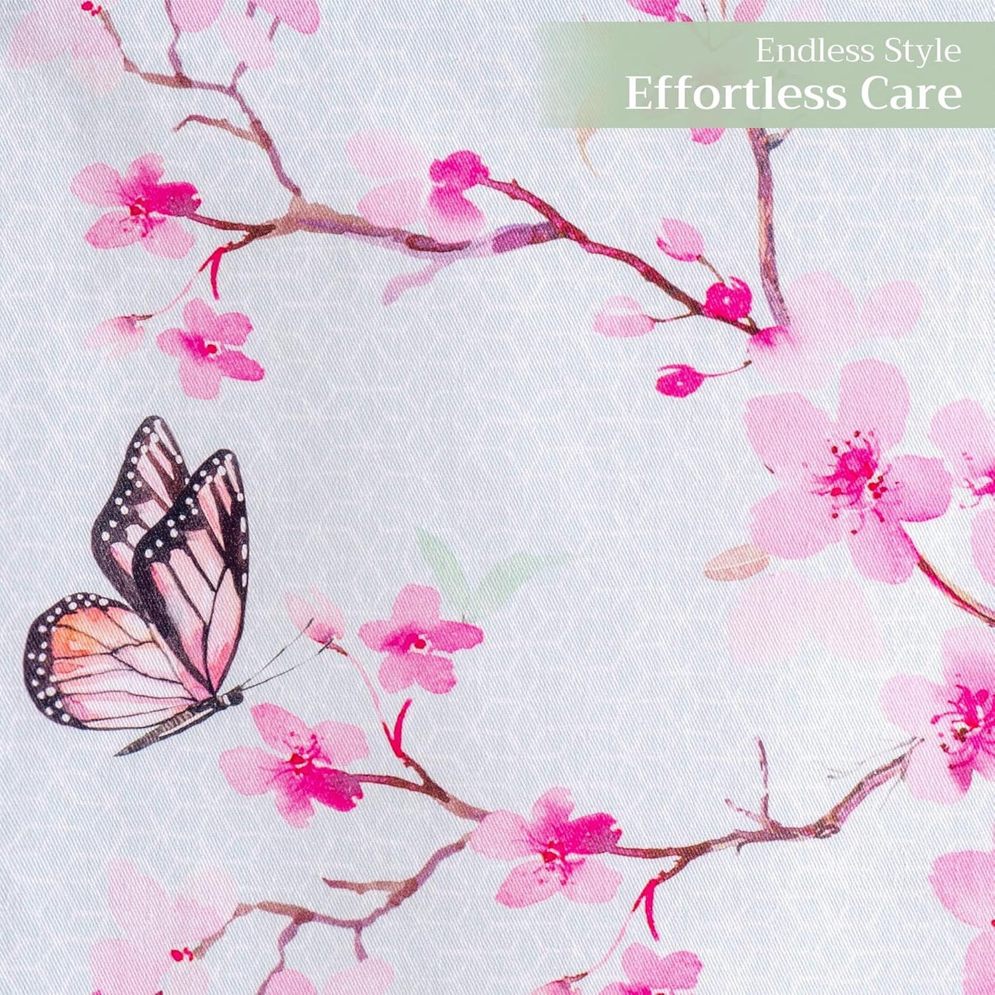 Maison d' Hermine Table Runner 100% Cotton Double Layer Table Runners 108 inches Long Decorative for Home Kitchen Dining Party Wedding Bridal Shower Spring Summer (Blossoms in Spring, 14.50" x 108")