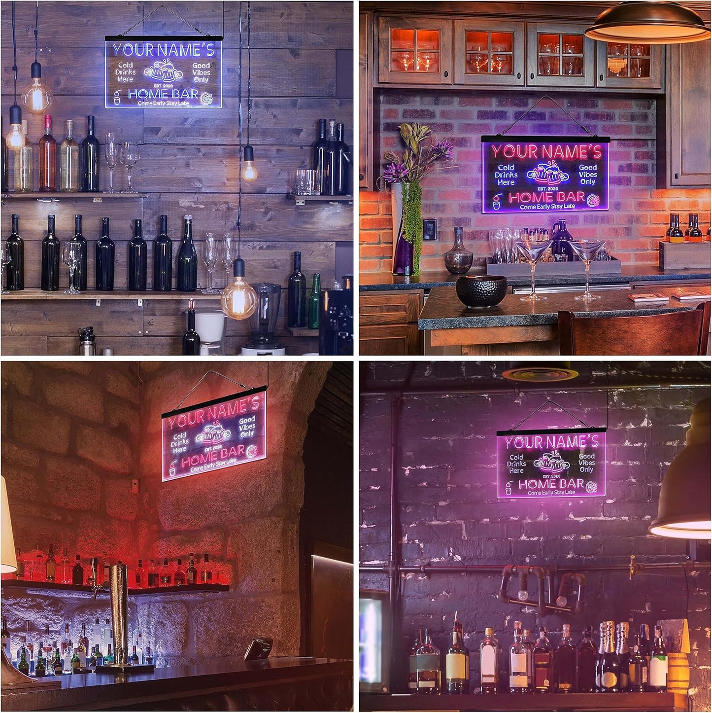 ADVPRO Personalized Your Name Custom Home Bar Beer Established Year Dual Color LED Neon Sign White & Yellow 24 x 16 Inches st6s64-p1-tm-wy