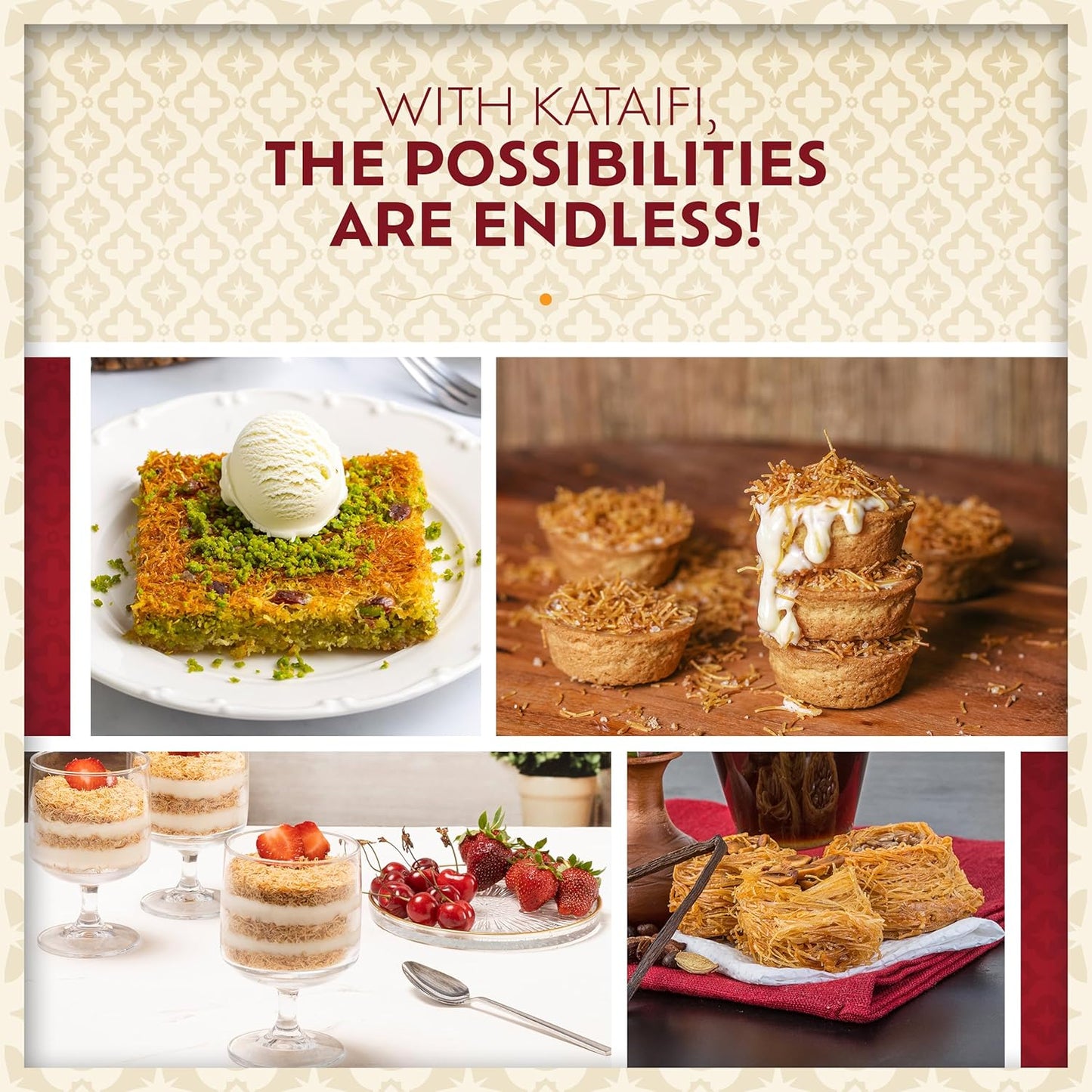 Eastanbul Dried & Chopped Kataifi Shredded Fillo Dough, Kurutulmus Kadayif Pastry Dough, Ingredient for The Viral Dubai Pistachio Chocolate Bar, Shredded Phyllo, Kunafa, Knafeh, Katifi, 500g (1.1lb)