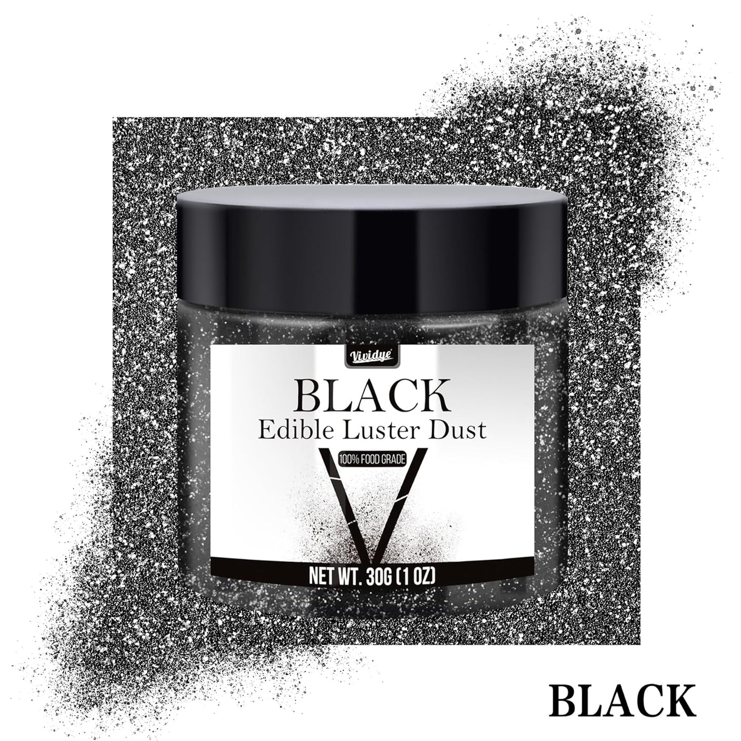 Edible Glitter - 30g / 1oz Luster Dust Edible Glimmer Powder for Sparkling Drinks, Foods, Wine, Cake - Food Grade Shimmer Dust Powder for Baking, Beverage, Cookies Decoration