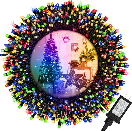 200 LED Christmas String Lights, 72FT Indoor Lights Plug-in with 8 Modes & Timer & Memory Function, Waterproof Christmas Lights Outdoor for Holiday Party Christmas Tree Decor