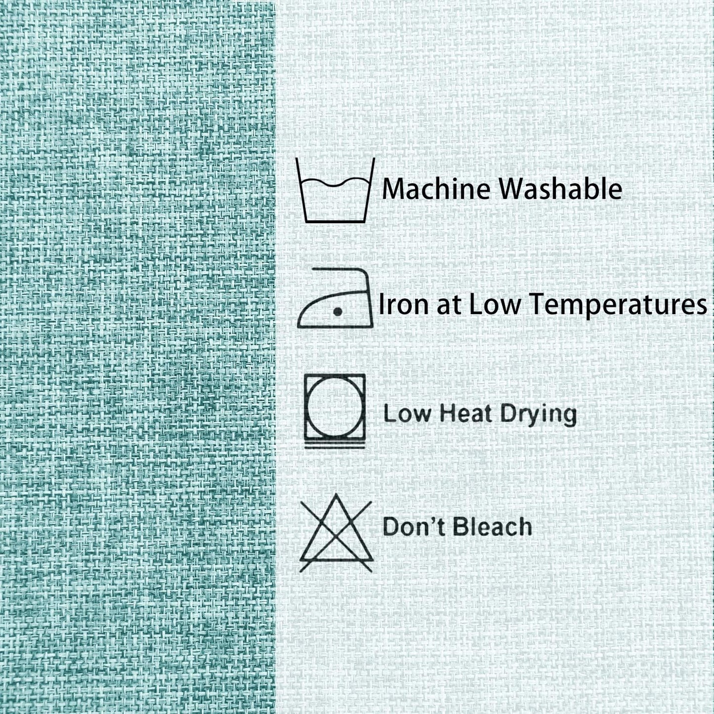 Hiasan 2 Pack Faux Linen Rectangle Tablecloth - Wrinkle and Stain Resistant Washable Table Cloth for Kitchen Dining Room Holiday Table Cover for Dinner, Aqua, 70 x 120 Inch