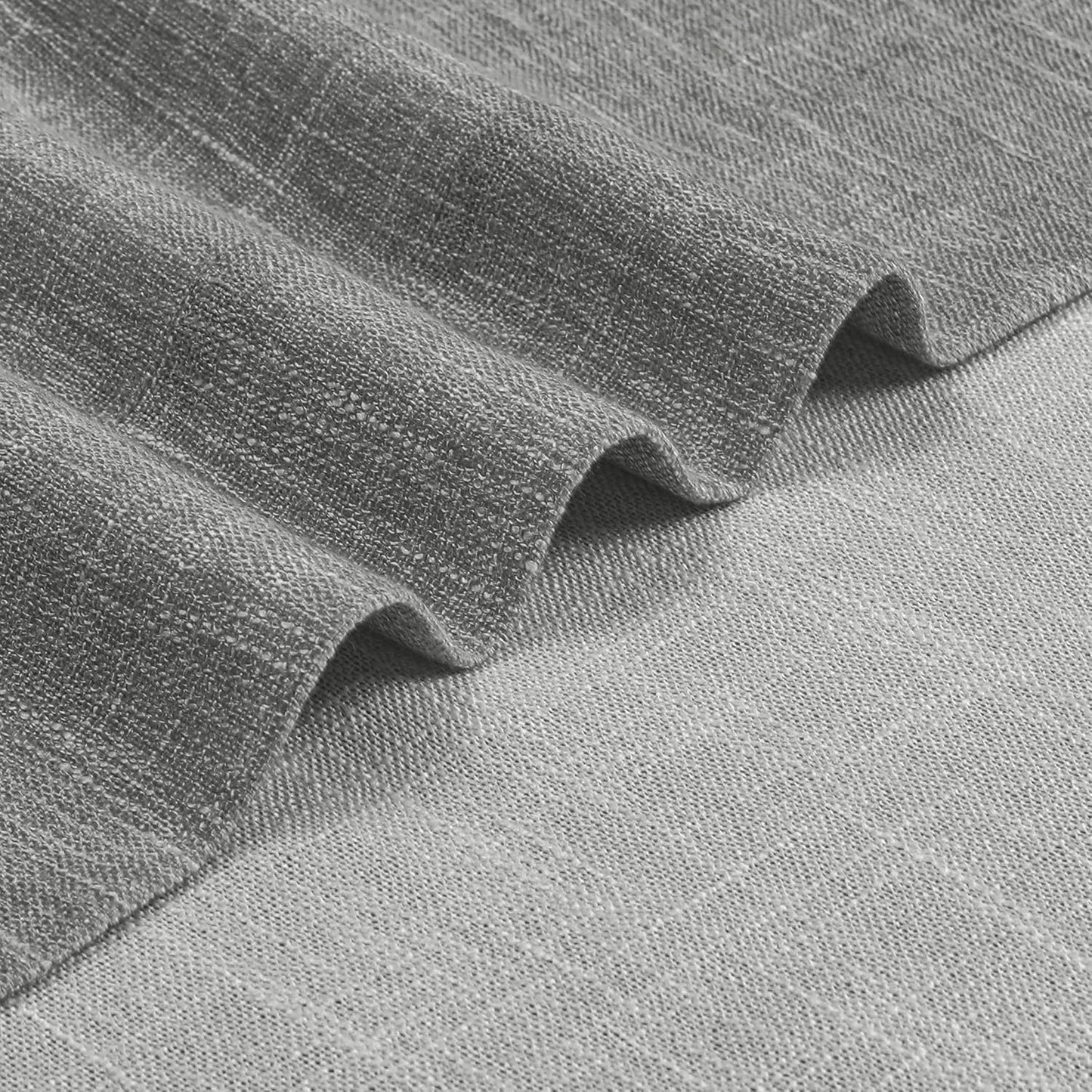 Vision Home Gray Pinch Pleated Semi Sheer Curtains Textured Light Filtering Window Curtains 84 inch for Living Room Bedroom Rayon Blended Charcoal Grey Pinch Pleat Drapes with Hooks 2 Panels 40"Wx84"L