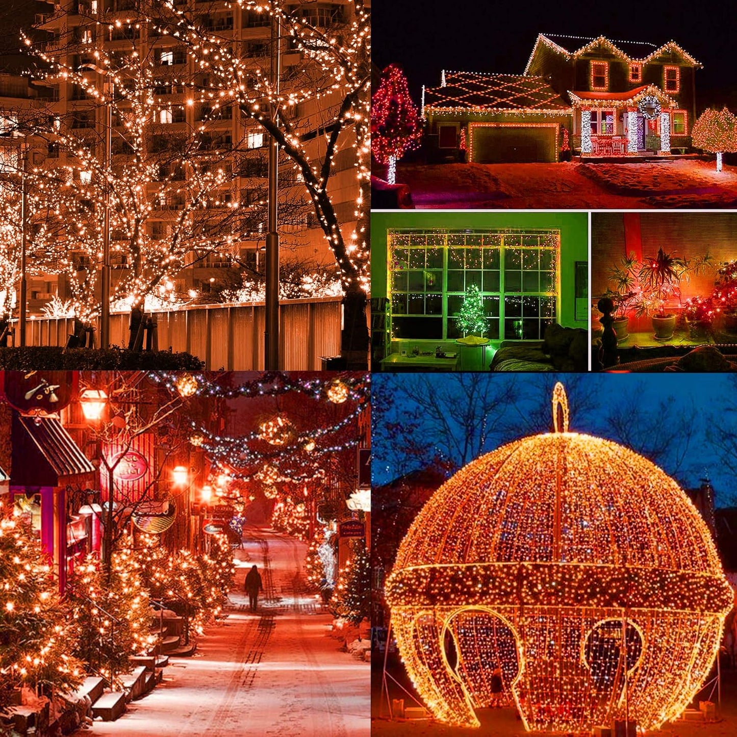 300 LED Halloween Lights, 98.5FT Halloween String Lights with 8 Lighting Modes, Waterproof & Connectable Mini Light, Plug in for Indoor Outdoor Holiday Christmas Party Bedroom Decorations (Orange)
