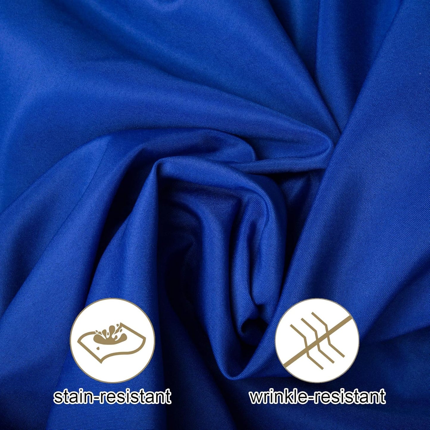 Ascoza 2pack 70 Inch Royal Blue Round Tablecloth in Washable Polyester Fabric for Wedding/Banquet/Restaurant/Parties