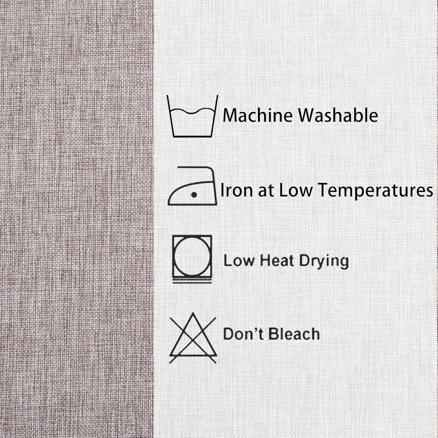 Hiasan Faux Linen Rectangle Tablecloth - Wrinkle and Stain Resistant Washable Table Cloth for Kitchen Dining Room Holiday Table Cover for Party Dinner, Stone, 90 x 156 Inch