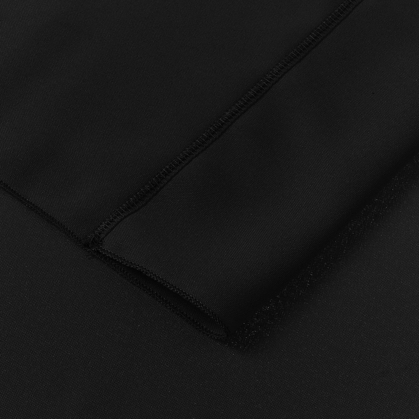 AK TRADING CO. 10 feet x 8 feet IFR Polyester Backdrop Drapes Curtains Panels with Rod Pockets - Wedding Ceremony Party Home Window Decorations - Black