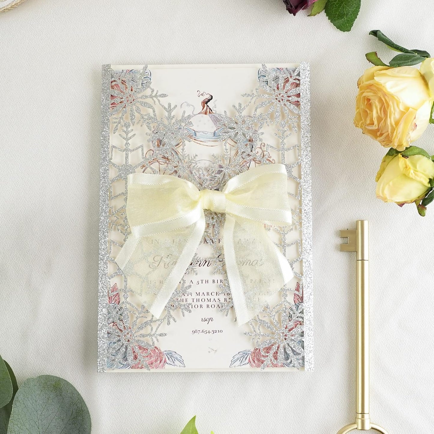 AIMUDI Ivory Bows for Weddings 4" Organza Bows Premade Twist Ties Bows for Gift Wrapping Crafts Treat Bags Baskets Cake Pop Baby Shower Birthday Decor - 12 Counts