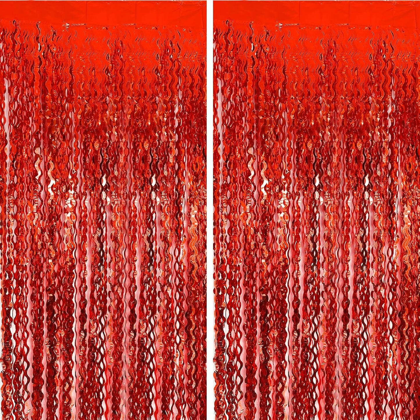 Red Door Streamers Party Backdrop Foil Curtains, Ruby Wall Decor, Carnival Decorations, Casino Theme Parties Decorations, Birthday Decorations, Red Graduation Decorations, Bachelorette Party Supplies