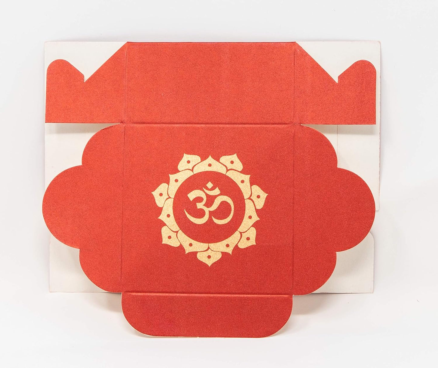 Om Printed Colorful Paper Sweet Boxes for Indian sweets, Cookies, Goodies, Mithai, Candy, Gift boxes Handmade Bulk Mithai box, Favor boxes for wedding, Pooja, 2.95x2.95x1.37 Inch (Pack of 8)