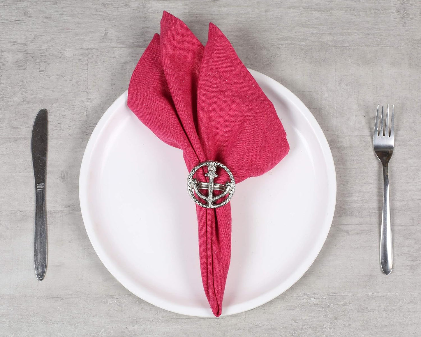 Elegant Napkin Rings Set of 12 - Crafted Lightweight with Antique Finish, Ideal Décor for Weddings, Family Gatherings, Formal Dinners, Banquets & Everyday Dining (Silver) - ALPHA Living HOME