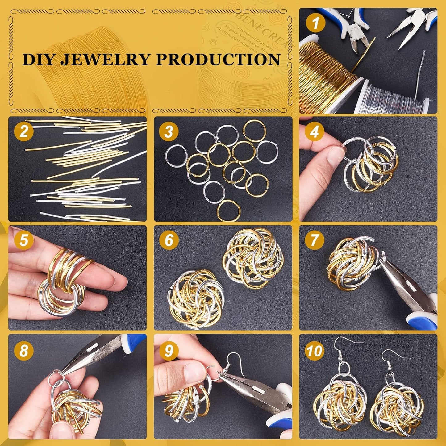 BENECREAT 12 17 18 Gauge Aluminum Wire (12 Gauge,100FT) Anodized Jewelry Craft Making Beading Floral Colored Aluminum Craft Wire - FireBrick