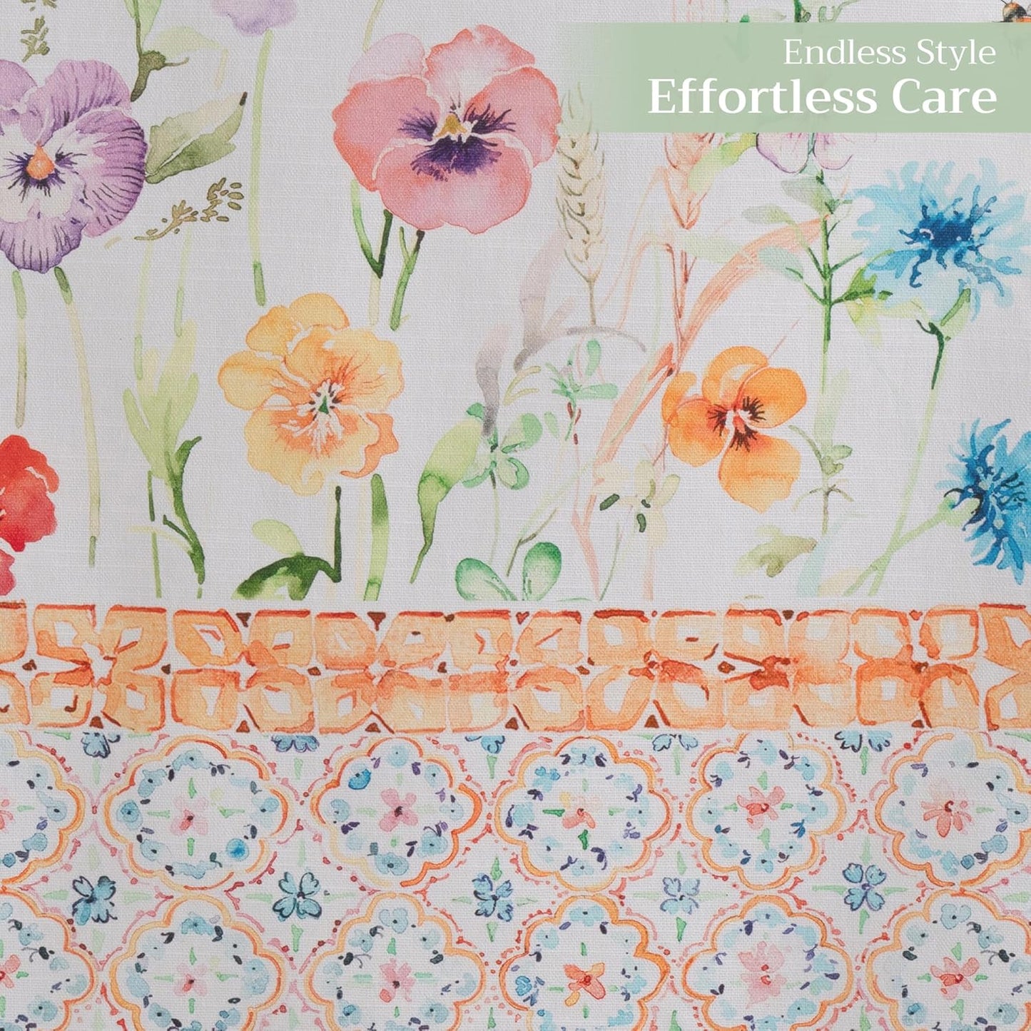 Maison d' Hermine Table Runner 100% Cotton Double Layer Table Runners 72 inches Long Decorative for Home Kitchen Dining Party Wedding Bridal Shower Spring Summer (Summer Whisper , 14.50" x 72")