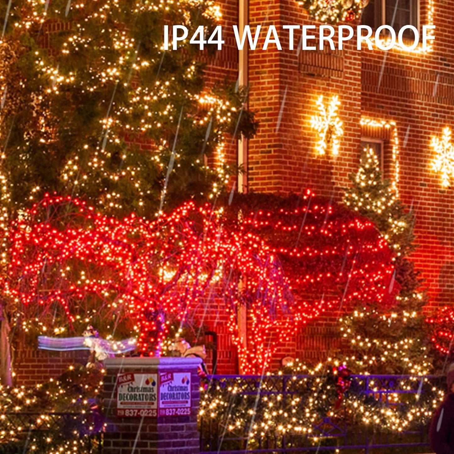 Dazzle Bright Fairy Lights Battery Operated, 20 FT 60 LED Silver Wire Waterproof Battery Operated String Lights, Christmas Decorations for Indoor Outdoor Bedroom Yard Decor, Red