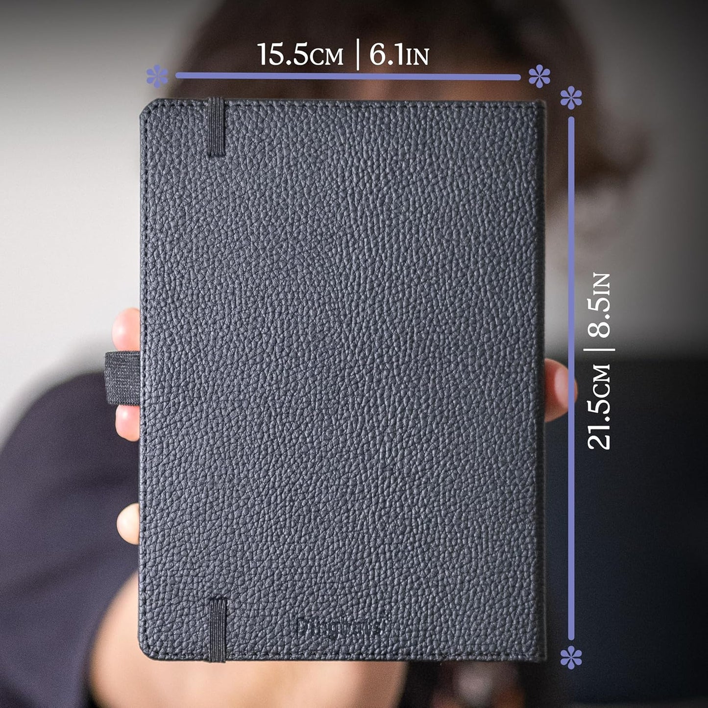 Dingbats* Wildlife Plain Writing Journal Notebook A5 - Vegan Leather Hardcover - Ideal for Work, Travel - Pocket, Elastic Closure, & Bookmark