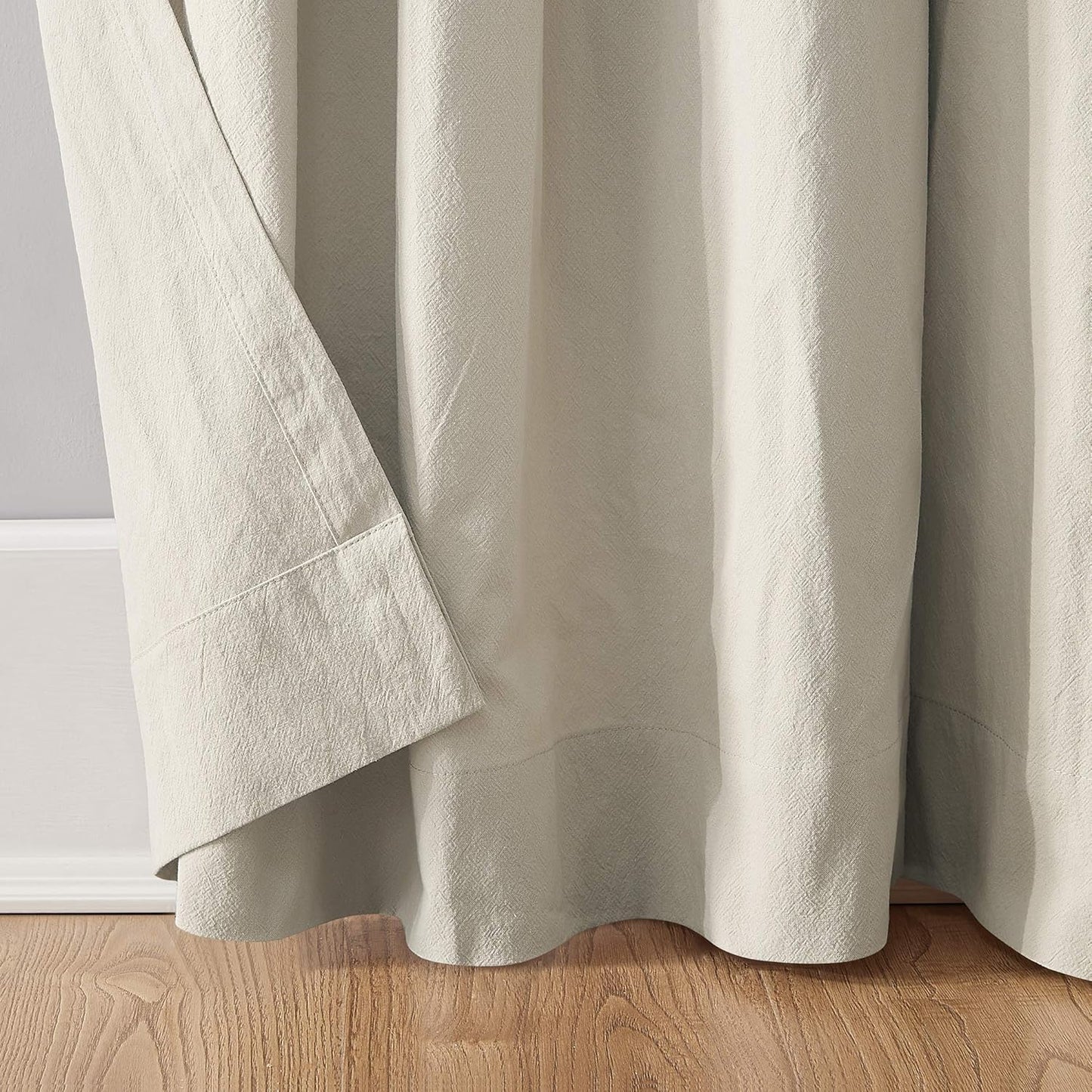Archaeo Washed Cotton Twist Tab Curtain, 52" x 84", Oatmeal