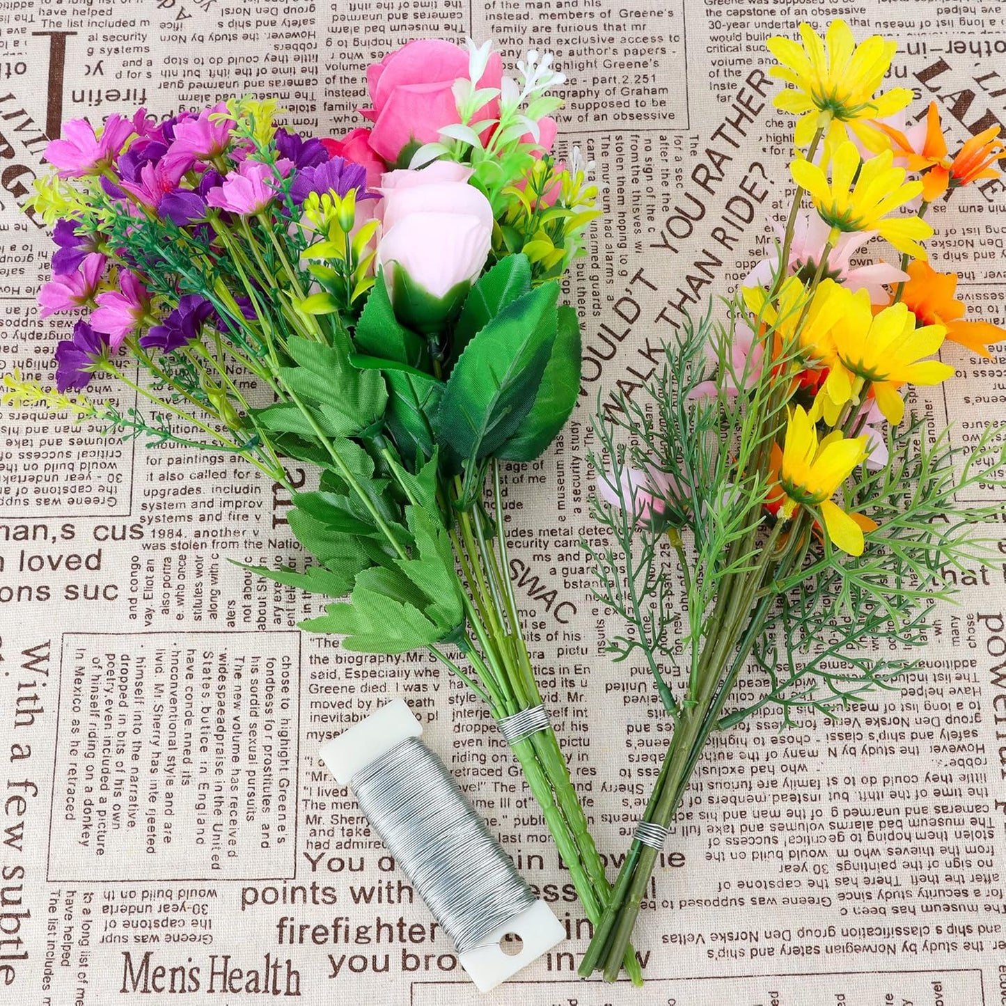 Silver Floral Wire - 152 Yards, 22 Gauge, Flexible for Flower Arrangement, Garland, Wreaths, Plant Crafts