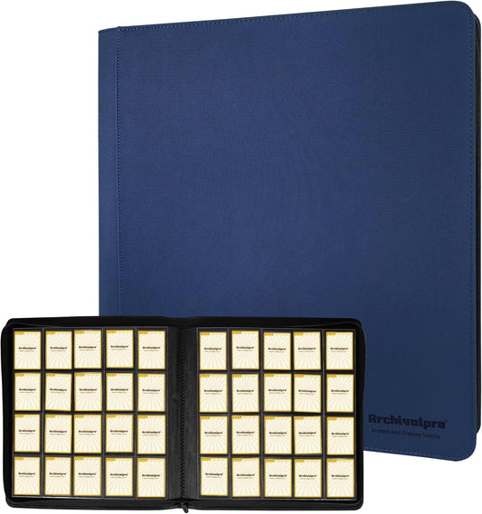 20 Pockets Premium Card Binder 1024 Cards Trading Card Binders Side Load Card Storage Display Album(20 Pocket 1280 Card Slot,Blue)