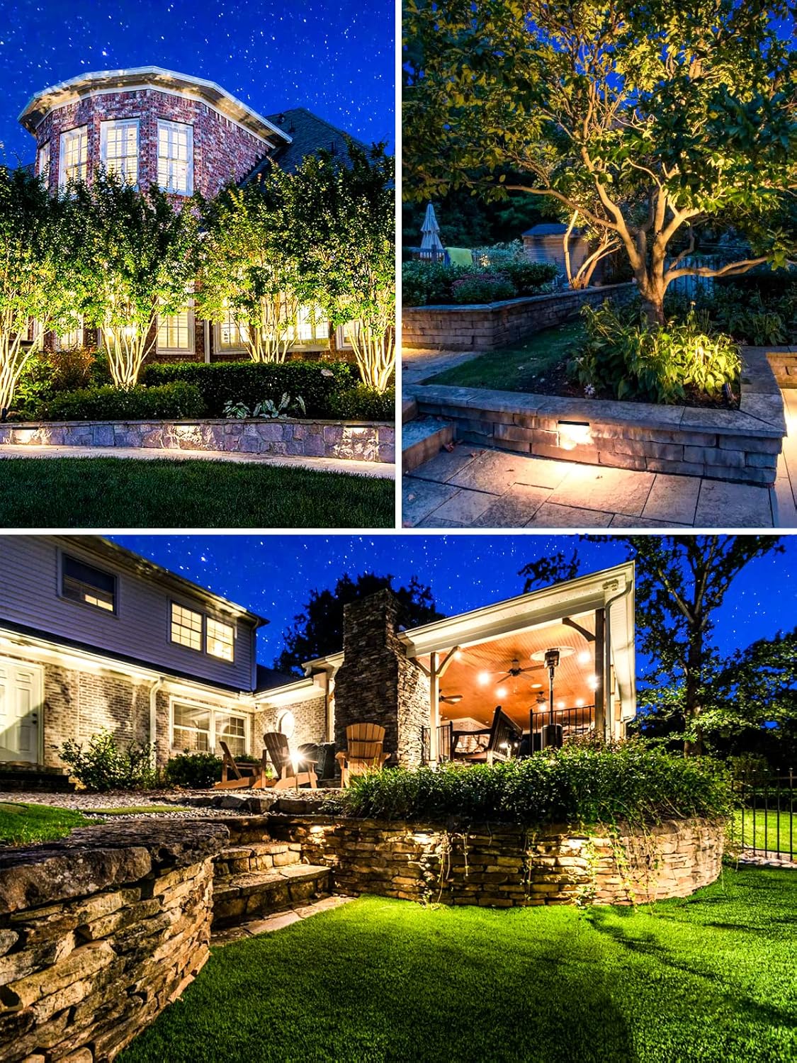 5W Retaining Wall Lights 7 inch LED Hardscape Lighting Low Voltage Landscape Paver Lights 12V 24V Step Lights Outdoor IP66 Waterproof 3000K Soft White Stair Deck Lighting (8 Pack+ Connectors