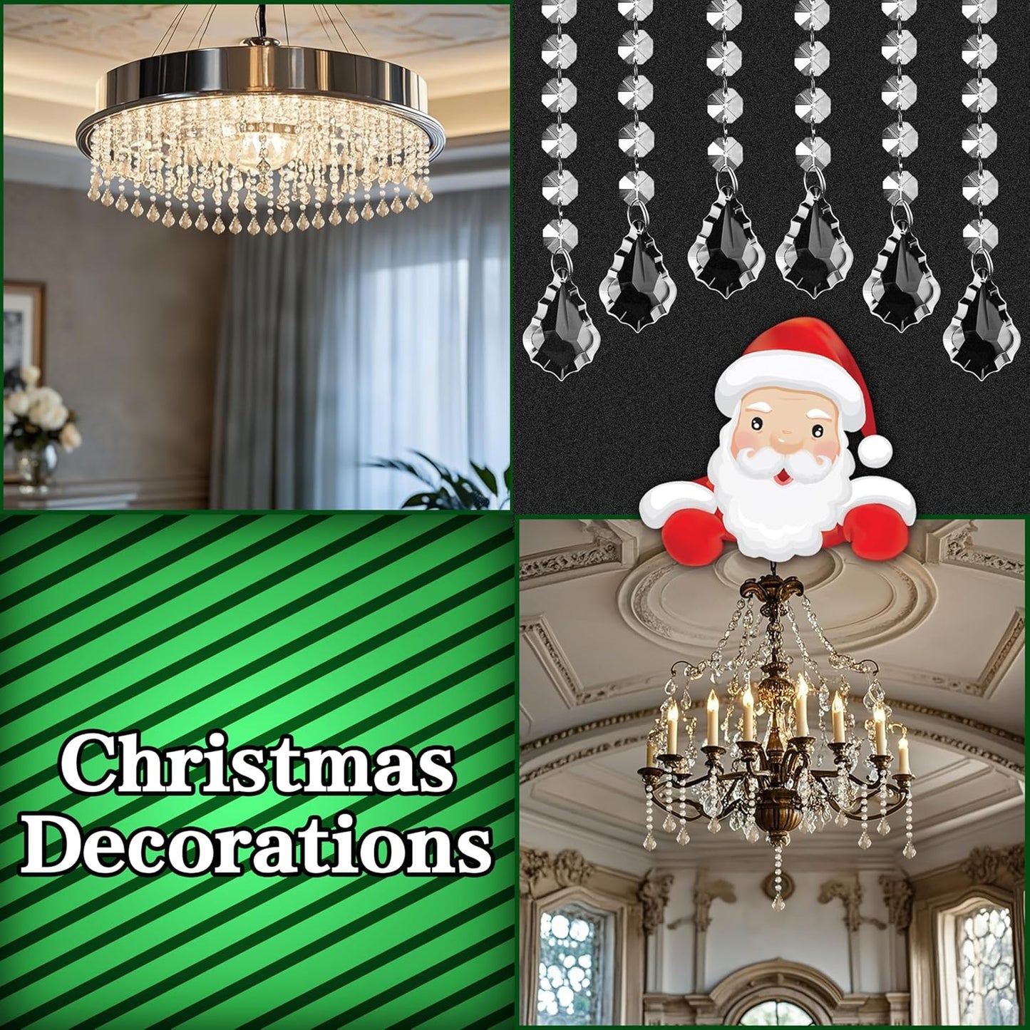 100 Pack Hanging Crystals - Clear Acrylic Prisms Pendant Ornaments for Christmas Tree, Centerpieces, Chandelier, Window & Home Decor, Ideal for Weddings, Parties Decorations (Maple Leaf)