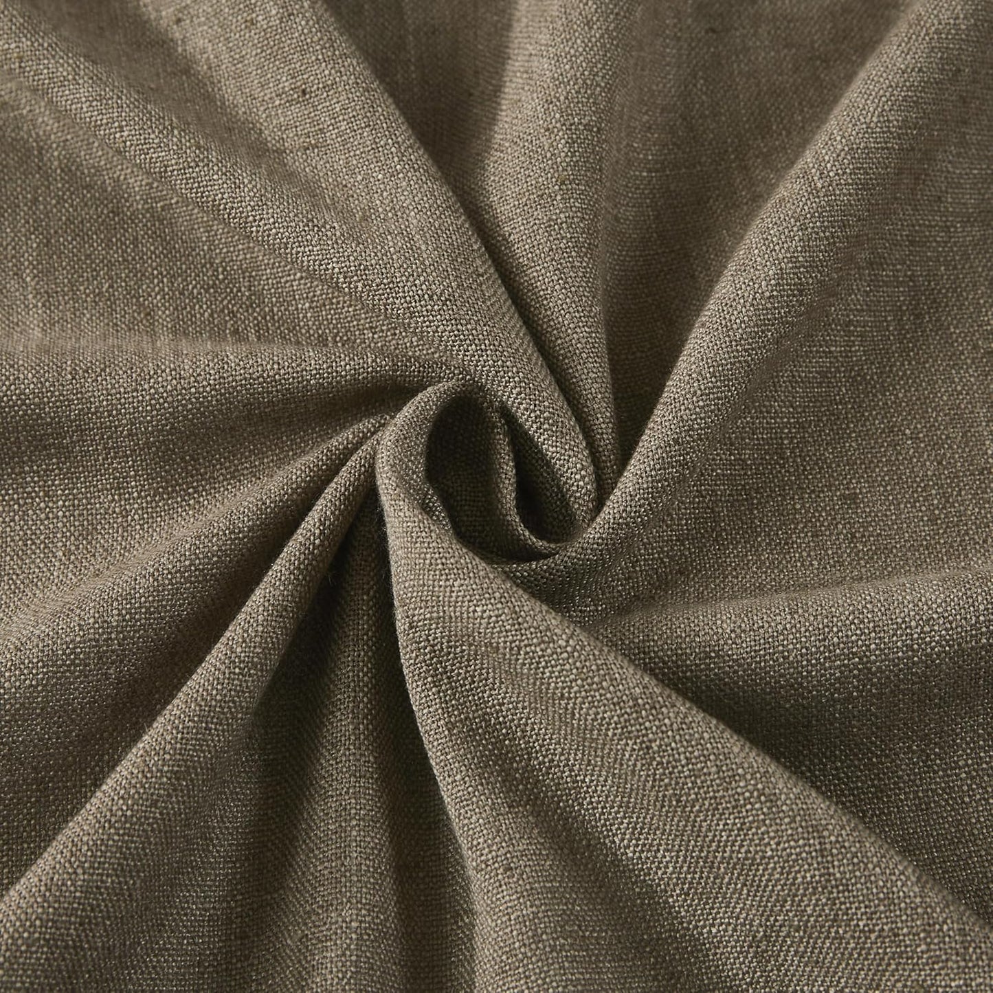 Vision Home Brown Pinch Pleated Semi Sheer Curtains Textured Linen Blended Light Filtering Window Curtains 108 inch for Living Room Bedroom Pinch Pleat Drapes with Hooks 2 Panels 9ft 40" Wx108 L