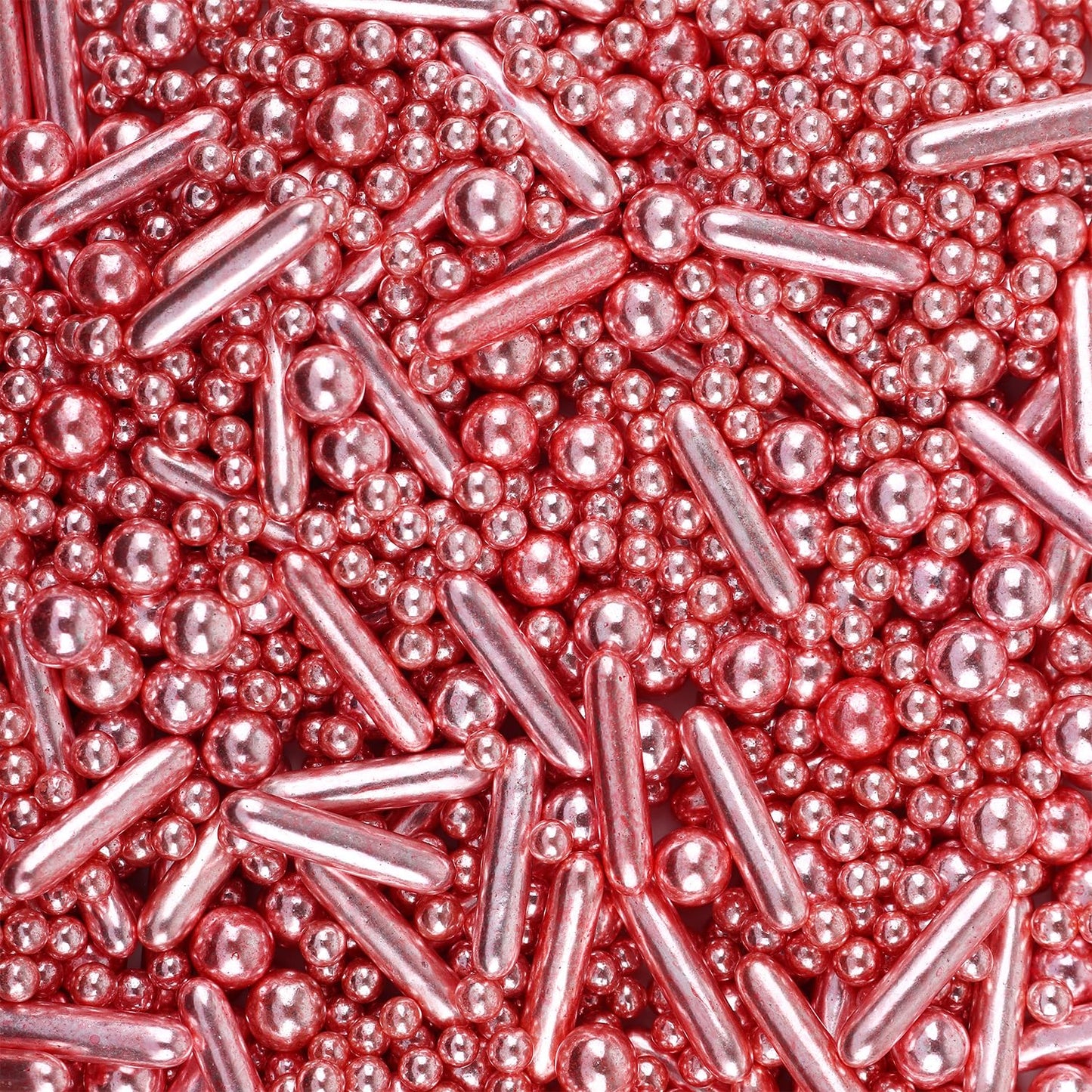 Rose Gold Sprinkles for Cake Decorating 7 Ounces, Rose Pearl Sugar Cupcake Toppings, Cookies, Ice Cream, 7Ounces Cake Decorationss Baking, Perfect for Wedding, New Year’S Eve, Christmas Party